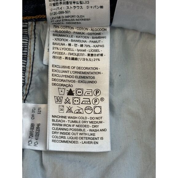 Women's Levi's Premium Button Fly 501 Jeans BIG E Retro Waterless W/ Frayed Hems - Picture 9 of 11